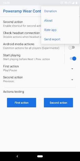 Poweramp Wear Control screenshot 3