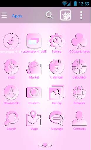 Baby Pink Go Launcher Theme screenshot 1