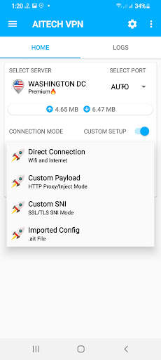 AiTECH VPN - SSH/HTTP/SSL VPN screenshot 4