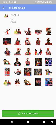 RCB IPL Sticker screenshot 2