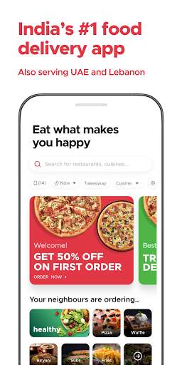 Zomato - Online Food Delivery & Restaurant Reviews screenshot 1
