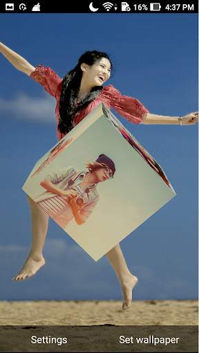 3D Photo Cube Live Wallpaper screenshot 3