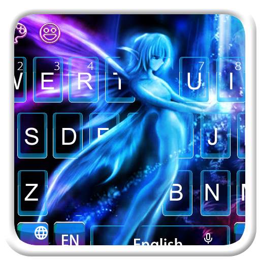 Purple Blue Fairy Keyboard Theme 10001002
