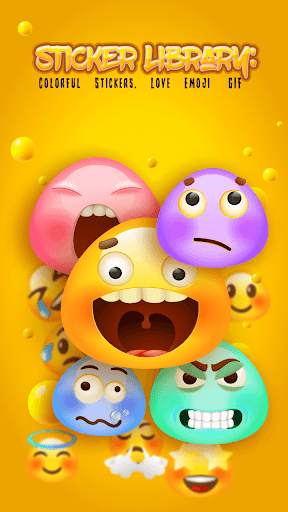 Sticker Library: Colorful Stickers, Love Emoji GIF screenshot 6