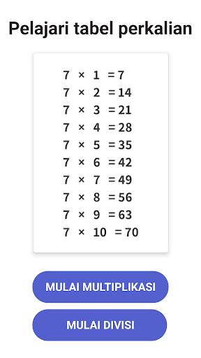 Matematika - Tabel Perkalian screenshot 2
