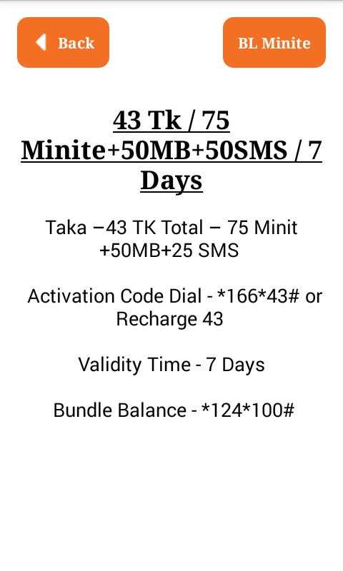 Minite offer banglalink-বাংলালিংক মিনিট প্যাক screenshot 6