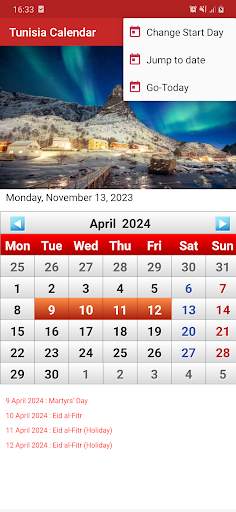 Tunisia Calendar 2024 3 تصوير الشاشة