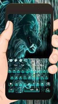 Neon Wolf Keyboard Theme screenshot 1