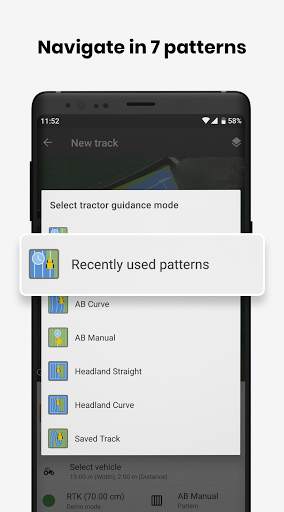 FieldBee tractor GPS navigation screenshot 2