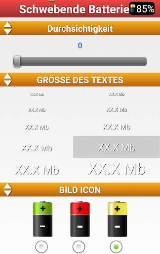 Schwebende Batterieprozentsatz% screenshot 1