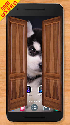 Wooden Door Lock Screen 2 تصوير الشاشة