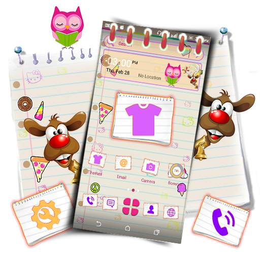 Cute Notepad Launcher Theme 1.2