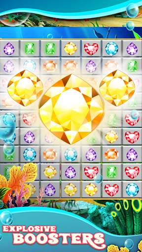 Jewels Star Atlantis Quest match 3 screenshot 2