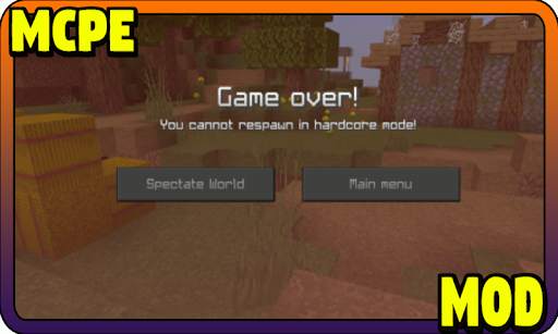 Hardcore Mode MCPE - Minecraft Mod screenshot 1