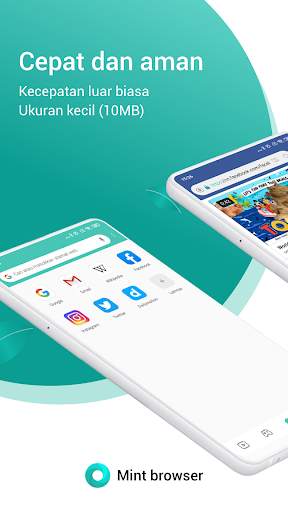 Mint Browser - Cepat. Ringan. Aman screenshot 1