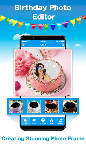 Birthday Photo Editor - Photo on Birthday Cake screenshot 1