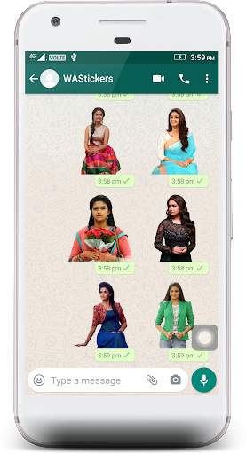 Keerthy Suresh Stickers 4 WhatsApp screenshot 7