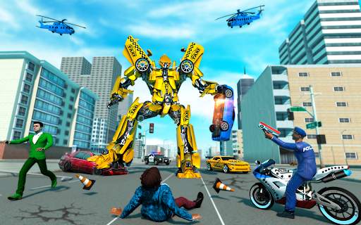 Taxi Robot Car Transformation screenshot 2