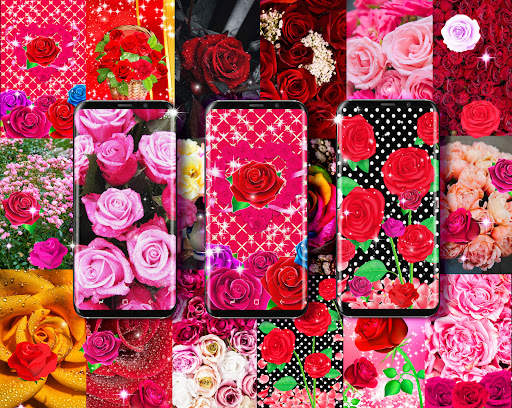 Pink red roses live wallpaper screenshot 2