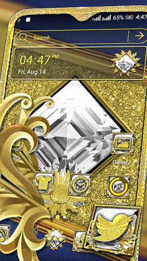 Golden Glitter Launcher Theme screenshot 1