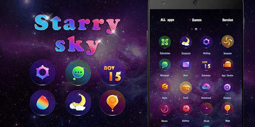 Starry Sky Go Launcher Theme screenshot 5