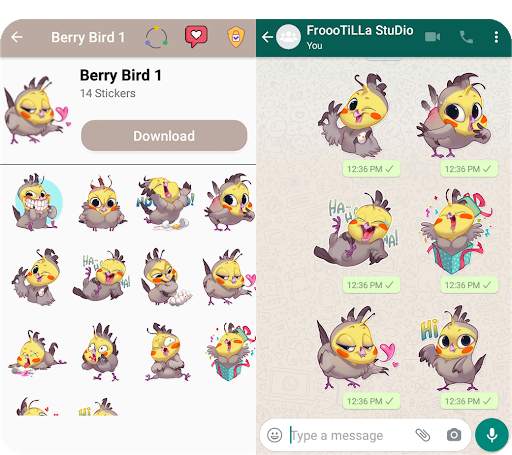 🐦Cute Bird Stickers - WAStickerApps screenshot 1