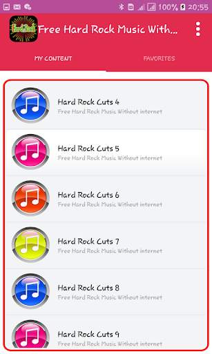 Hard Rock Music Without internet screenshot 3