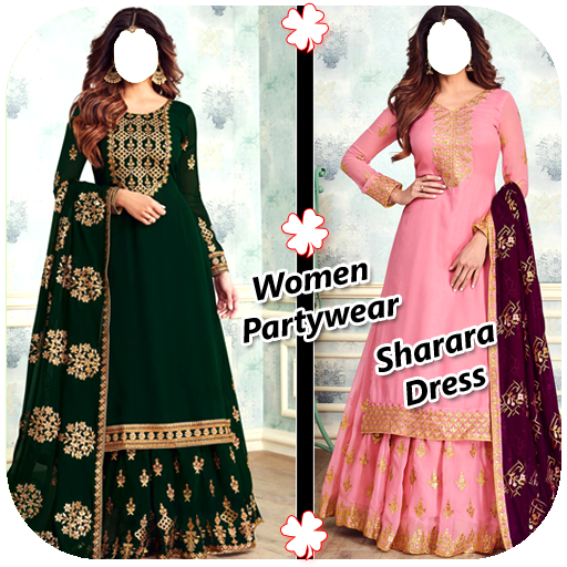 Women Partywear Sharara Dress Suits icon