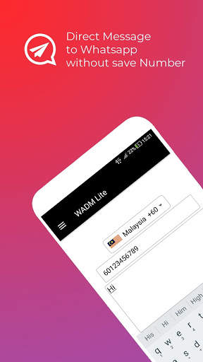 WADM Me Lite-WhatsApp Direct Message & Create Link screenshot 1