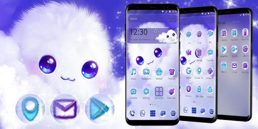 Blue Fluffy Cloud Theme screenshot 4