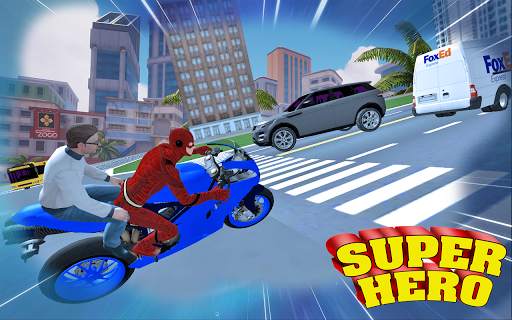 Light Speed Hero Bike Taxi Driving Game screenshot 1