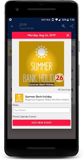 UK Calendar - Holiday & Note (Calendar 2021) screenshot 3