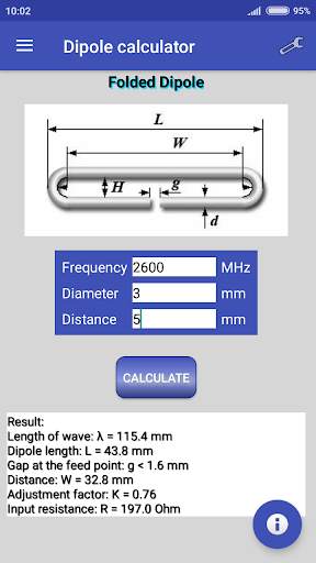 Dipole calculator screenshot 4