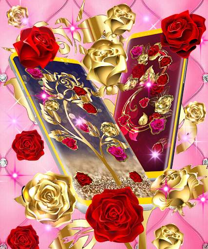 Golden and Red Roses Live Wallpaper screenshot 1