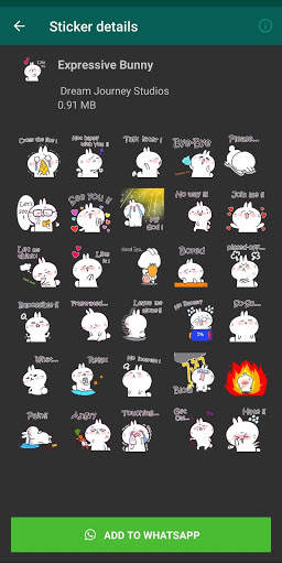 🐰 Best Cute & Funny Rabbit Sticker For Whatsaap screenshot 5