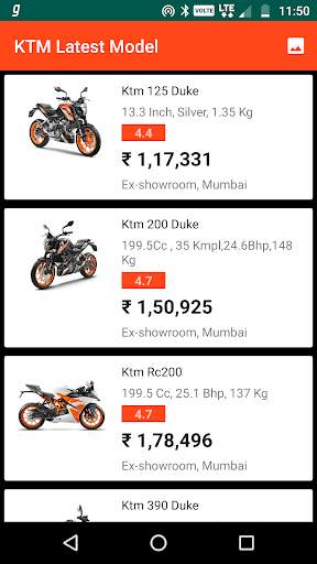 KTM Bikes India : Price, Mileage, Features screenshot 8