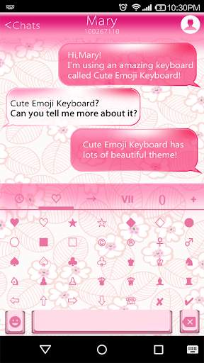 Retro Pink Emoji Keyboard Skin screenshot 3