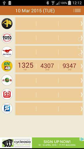 Malaysia and SG 4D Result screenshot 1