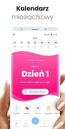 MIA Kalendarz Miesiączka, Kalkulator Dni Płodnych screenshot 1