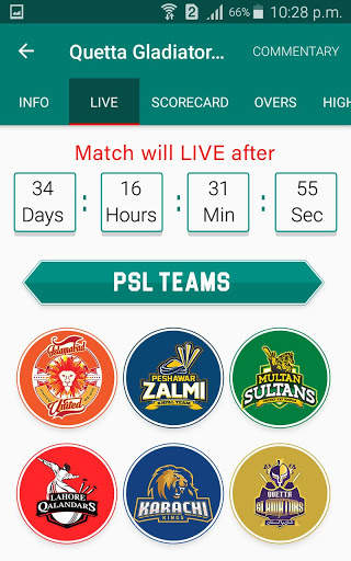 Cricket Live Score - Pakistan League screenshot 2