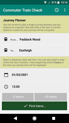 Commuter Train Check (Live Times & Journey Plan) screenshot 7