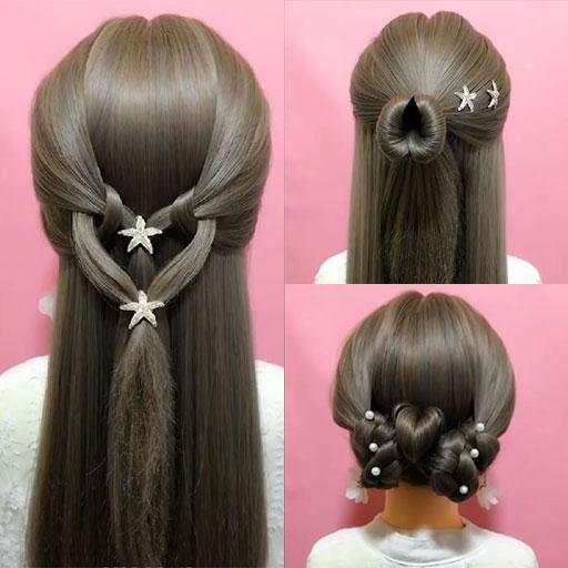 School Hairstyle - Video Step By Step Offline 1.0