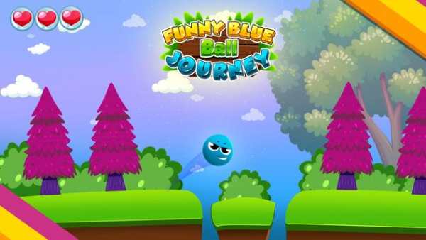 Funny Blue Ball Journey screenshot 3