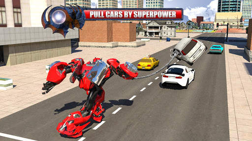 Flying Robot Car Simulator: Real Rope hero game screenshot 2