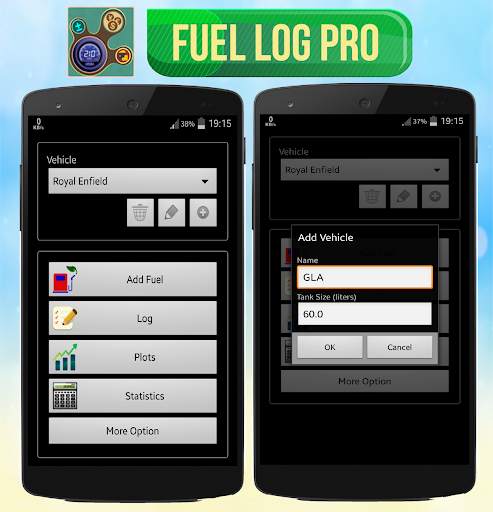 FillFuel and Mileage Log Fuel Buddy Car Management स्क्रीनशॉट 1