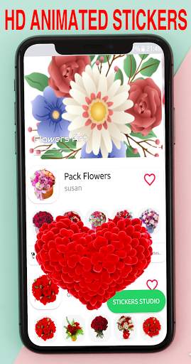 🌹Animated Flowers Stickerz for WhatsApp 🌺(GIF) screenshot 1