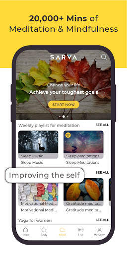 Sarva - Yoga, Meditation, Sleep, Mindfulness 2 تصوير الشاشة