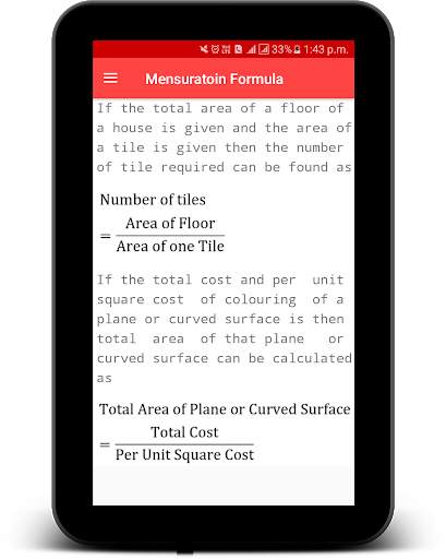Mensuration Formula - Area and Volume Calculation скриншот 9