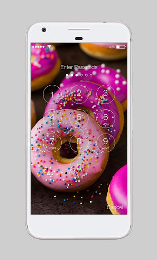 Pink Tasty Donuts Baking Lock Screen Password screenshot 2