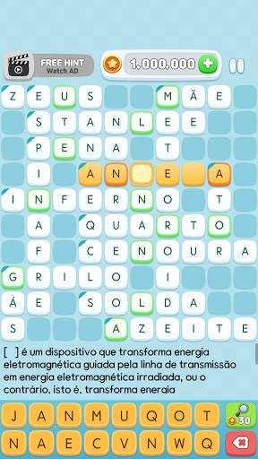 Palavras Cruzadas Questionário screenshot 1